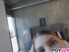 Skinny girl Alice March takes big dick