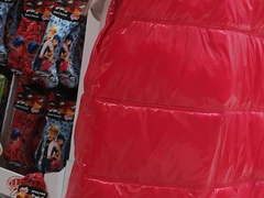 Shiny Vinyl Pvc Rubber Puffer DownJacket