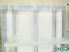 Blowjob on massage table